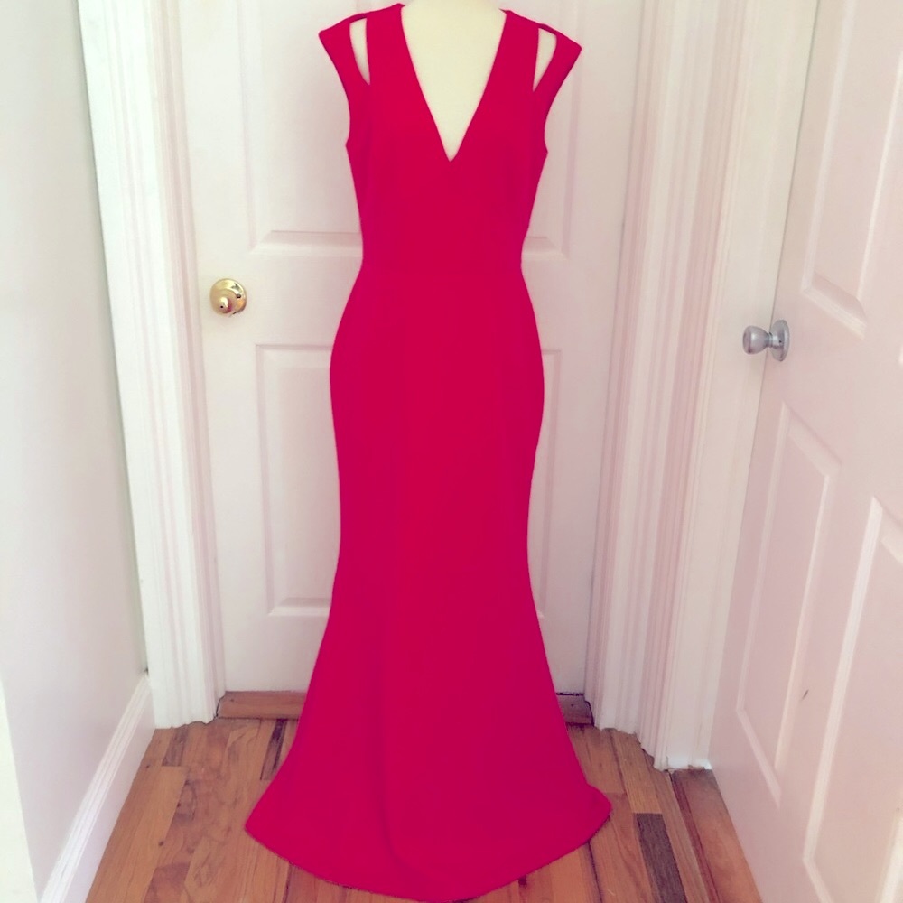 Calvin Klein Red Maxi Evening Gown